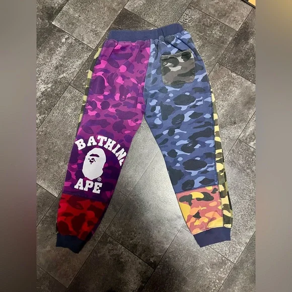 Traded* BAPE Camo Mix Pull on Joggers - The Bathing Ape - Picture 1 of 11